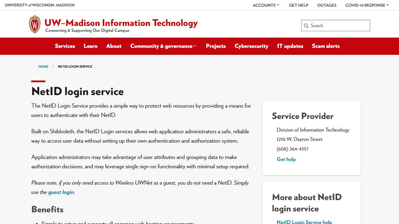 NetID login service - UW–⁠Madison Information Technology